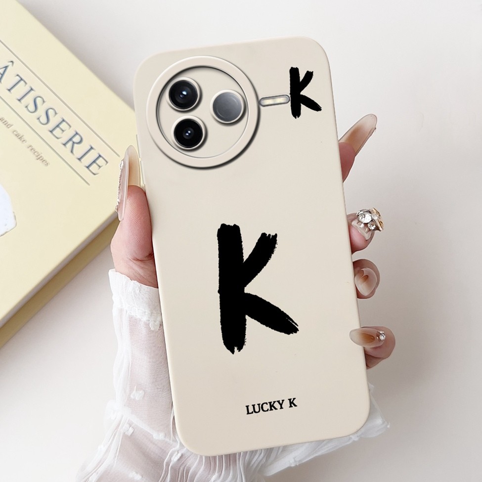 Dành Cho Redmi K80 5G Ốp Lưng Chữ Thời Trang Đơn Giản Thiết Kế Họa Tiết A-Z Ốp Điện Thoại Silicon Chống Sốc 24117RK2CC