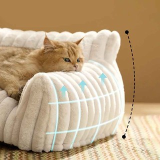 Ghế Sofa Mèo Giường Cho Chó, Sofa Thú Cưng Có Nắp Có Thể Tháo Rời Có Thể Giặt Được, Giường Ghế Cho Chó Hỗ Trợ Cho Chó Nhỏ Vừa Thảm Thú Cưng