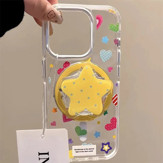 Dễ Thương Ngôi Sao Vàng Grip Họa Tiết Đế Điện Thoại Thích Hợp Cho Iphone 17 17promax 16 pro max 12 13 14 15 Giá Đỡ Điện Thoại Mới Về Tay Cầm Điện Thoại