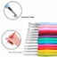Bộ kim móc len nhôm tay cầm nhựa mềm 9 chiếc, kích thước 2-6mm, nhiều màu, dùng móc len móc sợi tiện lợi