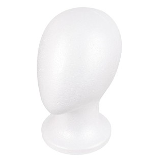 Đầu Mannequin Xốp NICOLOO, Đế trưng bày tóc giả màu trắng ổn định, Mẫu đầu xốp nhẹ