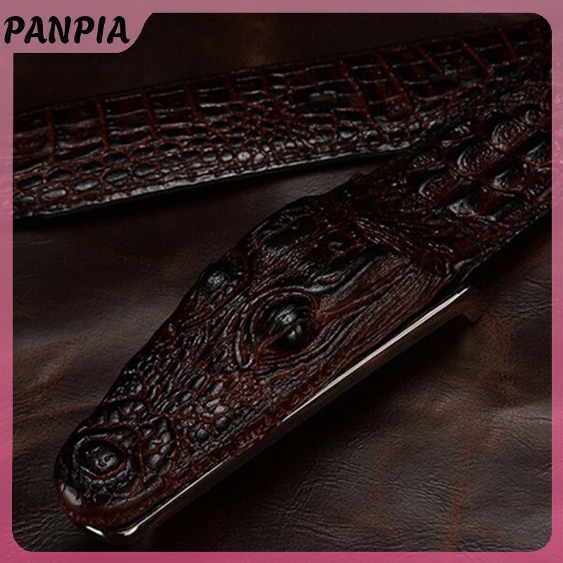 PANPIA-Crocodile Họa Tiết Nam Da Dây Đeo Thắt Lưng Thời Trang Trung Niên Công Sở Thường Ngày