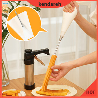 Bộ dụng cụ làm churros thép không gỉ, kèm đầu ống, dễ dùng cho churros ngon, hoàn hảo làm fritters tại nhà