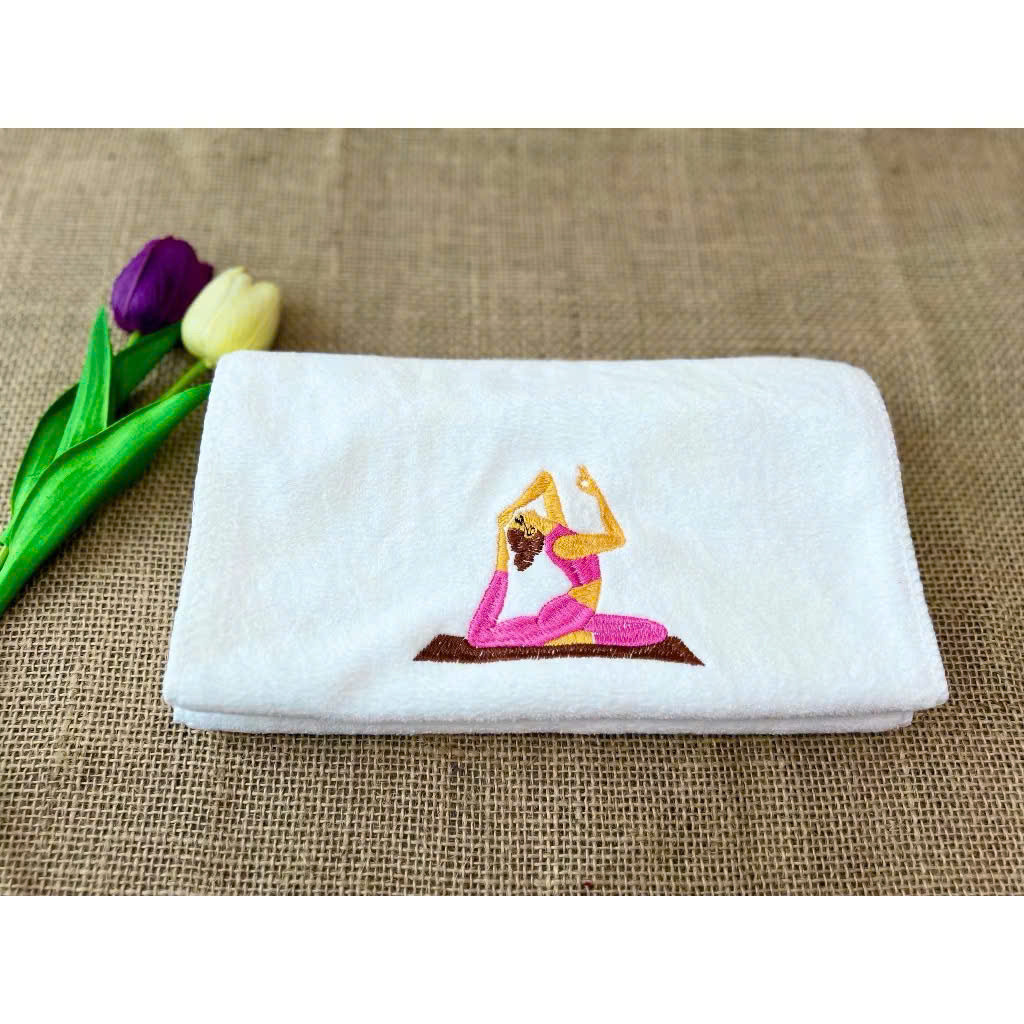 Khăn lau mồ hôi tập Yoga,Khăn cotton thể thao lau thấm mồ,Chất liệu cotton, kích thước 110cm x 25cm GB135