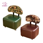 Ghế Cán Vuông, Chỗ Để Chân, Đệm Mềm Da PU Có Bánh Xe Ghế Tựa Lưng Cho Gia Đình SPA Massage Văn Phòng Shop — ảnh 3