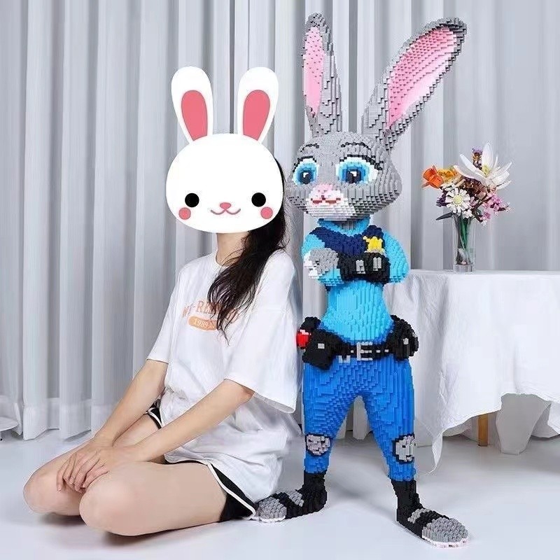 Khối Đồ Chơi Judy Sĩ Quan Cảnh Sát Nick Fox Đồ Chơi Gạch Hội Trẻ Em Giáo Dục Handmade Quà Tặng