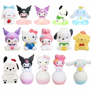 Hoạt Hình Dễ Thương Đèn Động Vật Có Thể Điều Chỉnh Kuromi Kitty LED vinyl Đèn Ngủ Trang Trí Phòng Ngủ Đèn Đầu Giường Bất Ngờ Quà Tặng Trẻ Em