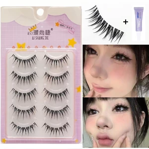 Truyện tranh Mi giả ướt Lông Mi Nhỏ trong suốt tự nhiên, uốn cong, kiểu lúa mì, dùng cho mắt