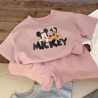 (1-10Y) Mùa Hè Phong Cách Mới Bé Trai Tay Ngắn Hoạt Hình Thường Ngày Mickey Quần Áo Trẻ Em Bộ Đồ Hai Mảnh Trẻ Em Phiên Bản Hàn Quốc Bộ Đồ Thời Trang