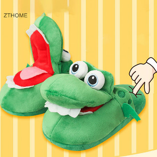 Zthome Hoạt Hình Cá Sấu Cotton Dép Di Chuyển Vui Nhộn Đi Bộ Với Miệng Mở Và Quà Tặng HOT