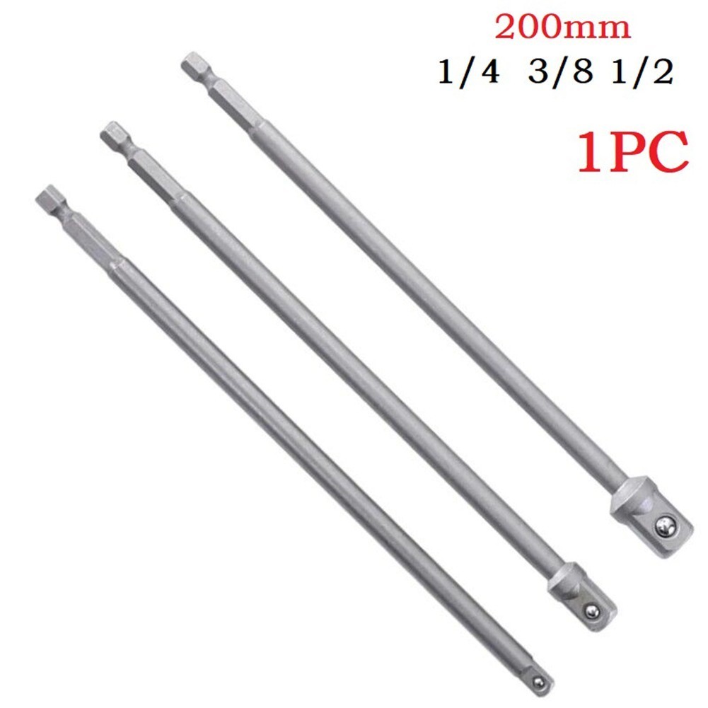[Cosyh] Bộ chuyển đổi ổ cắm tác động 200mm Chuôi lục giác sang thanh mũi khoan mở rộng 1 / 4 3 / 8 1 / 2