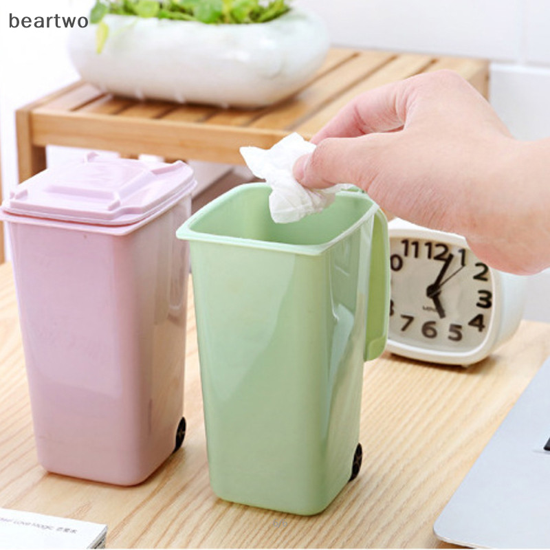 < Beartwo > Thùng rác để bàn Thùng rác để bàn nhỏ Thùng rác di động có thể đẹp