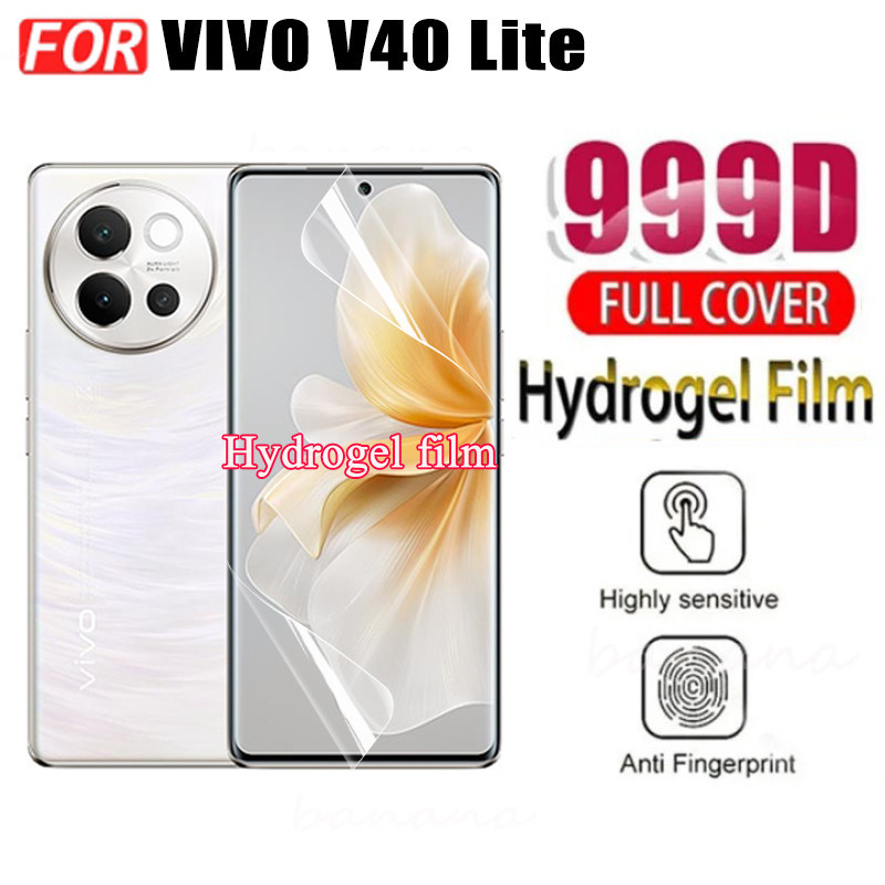 Vivo V40Lite Full Trong Suốt Hydrogel Mềm Cho Vivo V40 V30 V29 V27 Pro V30E V29E Tấm Bảo Vệ Màn Hình Mặt Trước Flim + Mặt Sau Flim + Ống Kính Máy Ảnh Flim