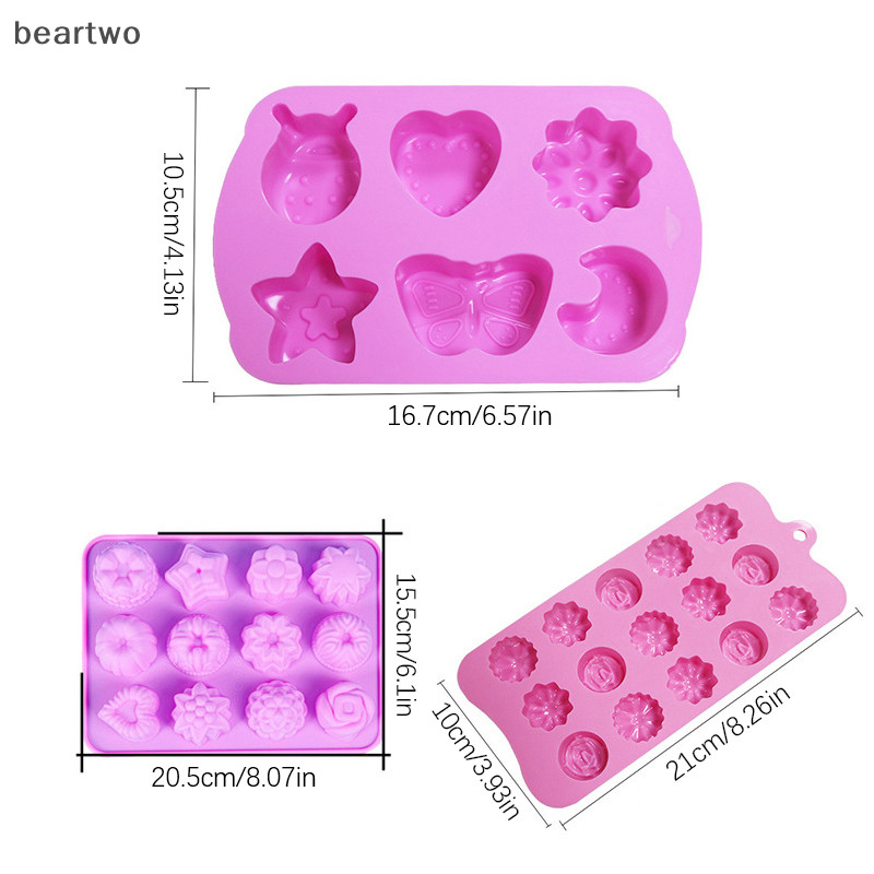 < Beartwo > 3d Hoa Hồng Thạch Pudding Khuôn Fondant Chocolate Khuôn Silicon Trang Trí Bánh Kem Khay Sáp Tan Xà Phòng Đẹp