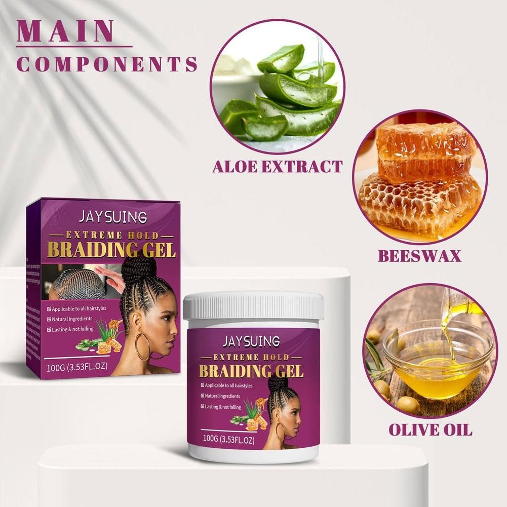 Hair Twist Braiding Gel Extreme Hold Edge & Braid Control Tạo Kiểu Tóc Kem Z5w8