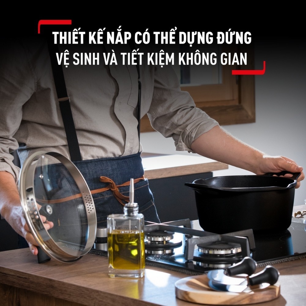 Nồi đúc cao cấp Tefal Robusto 20cm (E2494444)/ 24cm (E2494644) - Bảo hành chính hãng 24 tháng