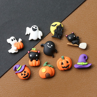 Halloween Series Bí Ngô Phù Thủy Mũ Ma Nhựa Miếng Dán diy Handmade Trang Sức Phụ Kiện Tóc Vỏ Điện Thoại Phụ Kiện