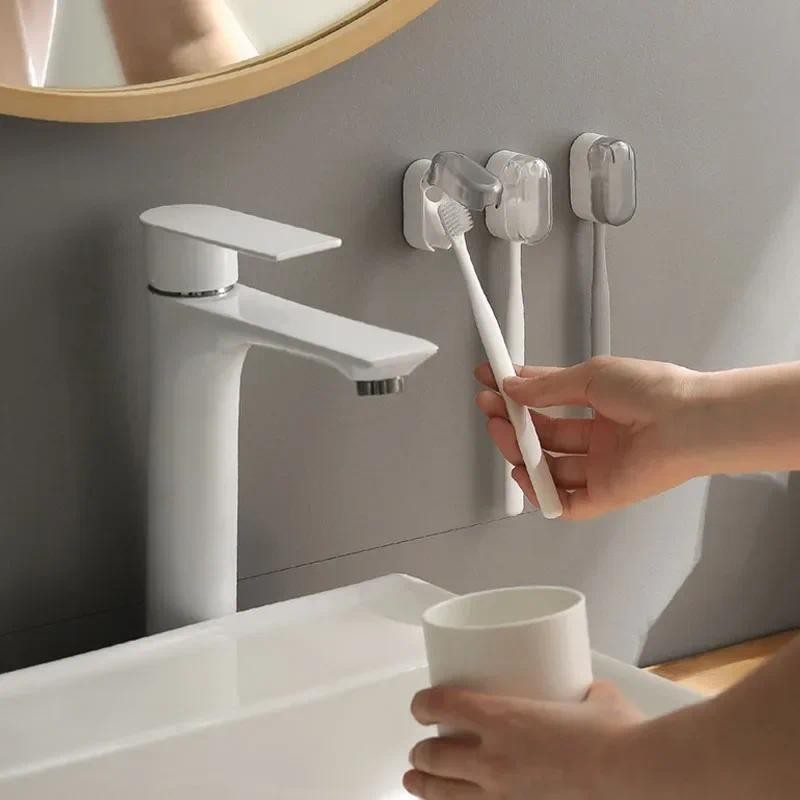 Giá đỡ bàn chải đánh răng Không bụi Sáng tạo thiết yếu cho gia đình Giá đỡ bàn chải đánh răng chống bụi Thiết kế sành điệu Tính năng treo tường