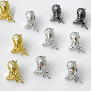 Mạ Đồng Vàng Thật Giữ Màu Sắc Kẻ Sọc Zirconium A Piao Đầu Chim Thái Tự Làm Trang Sức Baroque Vòng Tay Vòng Cổ Phụ Kiện