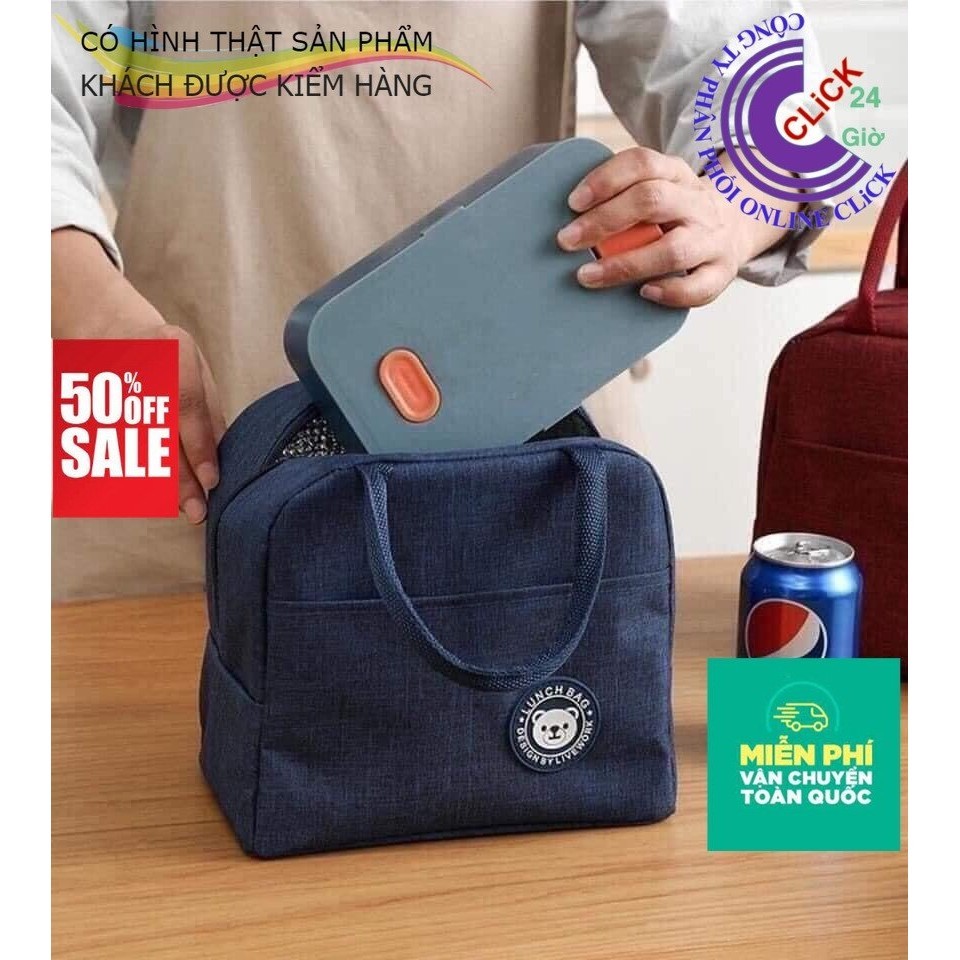 [XẢ] Túi giữ nhiệt mini Túi Đựng Hộp Cơm Giữ Nhiệt giỏ Bỉm sữa mini  ⌛ Hoa Mười Giờ Bonsai & Phụ Kiện