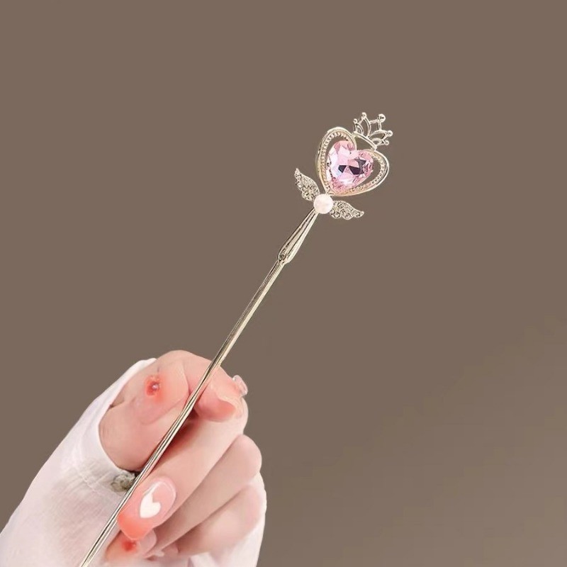 Mauropoli Kẹp tóc đũa phép tình yêu sáng tạo nữ, phụ kiện tóc mùa hè thời trang đơn giản