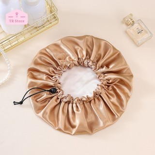 Mũ Trùm Tóc Ngủ Lụa Satin Chống Xơ Rối, Rụng Tóc - Nón Ngủ Giữ Nếp Tóc Uốn Có Dây Rút/Bo Chun Tiện Lợi