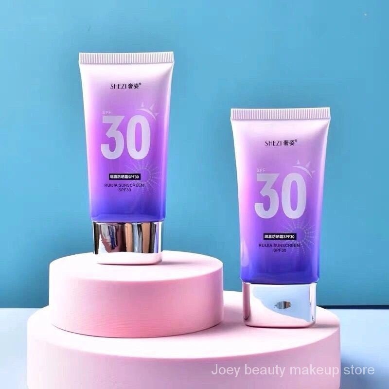 SHEZI Sunscreen Cream Base 2 In 1 Facial Anti-Ultraviolet Student SPF30 PUCG Face Sunscreen Sun Care SVD4