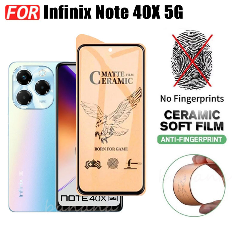 Kính cường lực gốm 3 TRONG 1 Infinix Note40X cho Infinix Note 40 30 Hot 40 40i 40 Pro Ống kính máy ảnh Kính bảo vệ màn hình và phim mặt sau