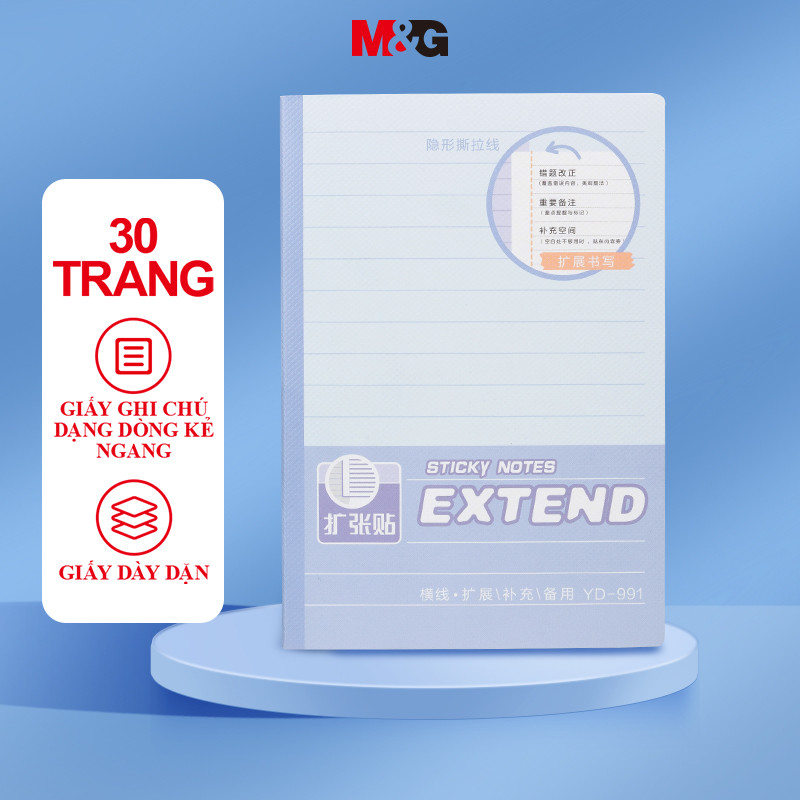 M&G Dày Dính giấy Ghi Chú 30 Trang Đường Ngang Mở Rộng Giấy Chỉnh Sổ ...