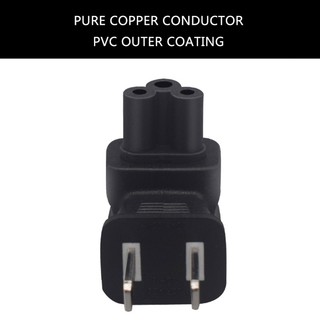 Dusur 1-15P sang IEC320 C5 Cloverleaf Nữ Power Adapter 2 Prong US Cắm Chuyển Đổi
