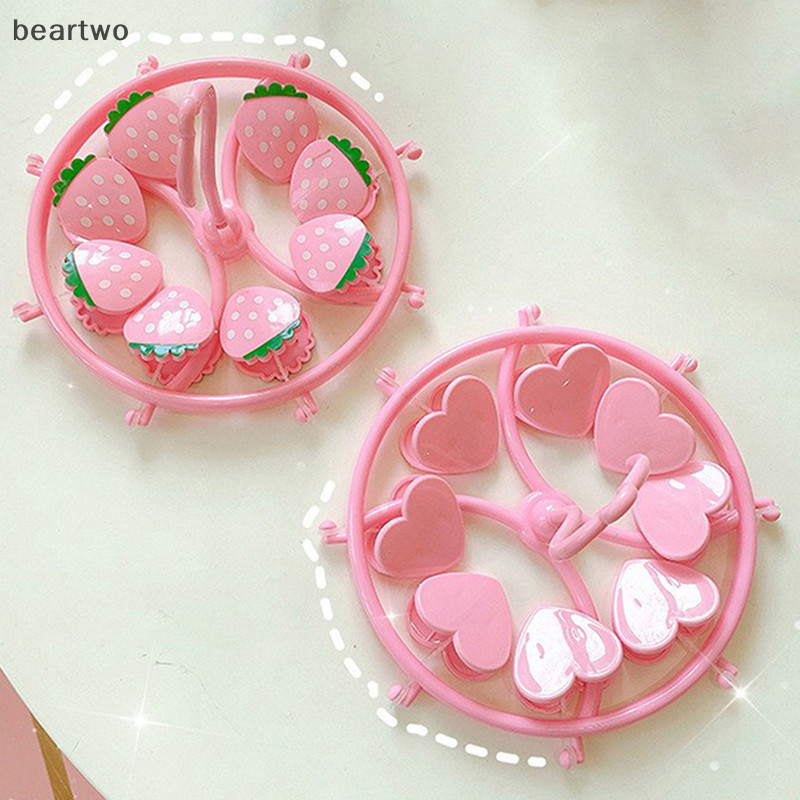 < Beartwo > Thanh treo móc quần áo dâu tây đáng yêu dễ thương Giá phơi tất chống gió Giá phơi đồ gia dụng Giá đựng đồ giặt tại nhà Đẹp
