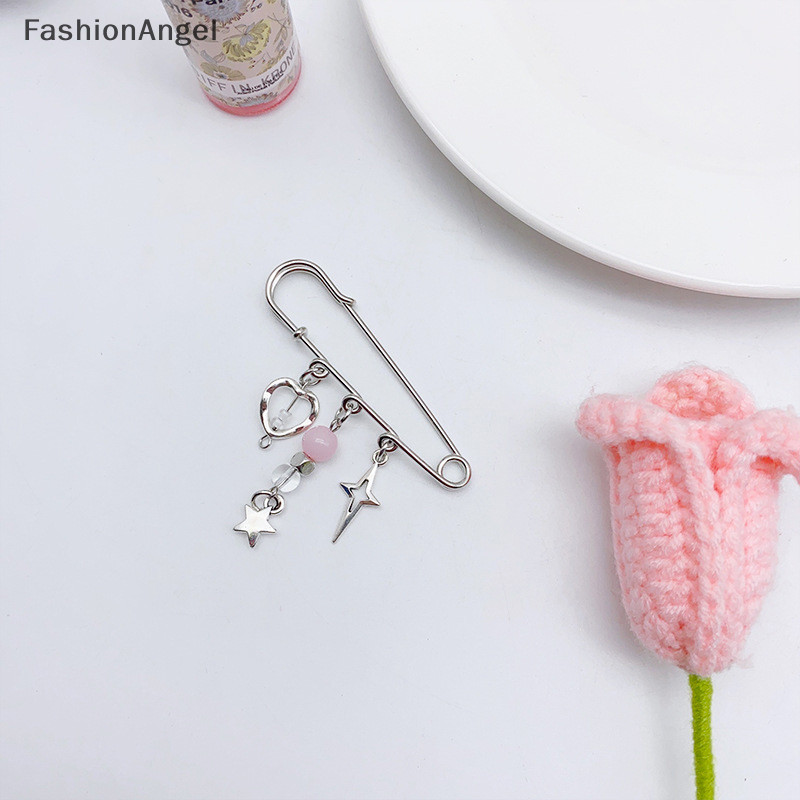 FashionAngel 1 Túi Xách Vật Trang Trí Phụ Kiện Nhựa Độc Đáo Ngôi Sao Pin Mặt Dây Chuyền Đính Hạt Trâm Cài Túi Thời Trang Trang Trang Trí Dành Cho Nữ Bé Gái TH