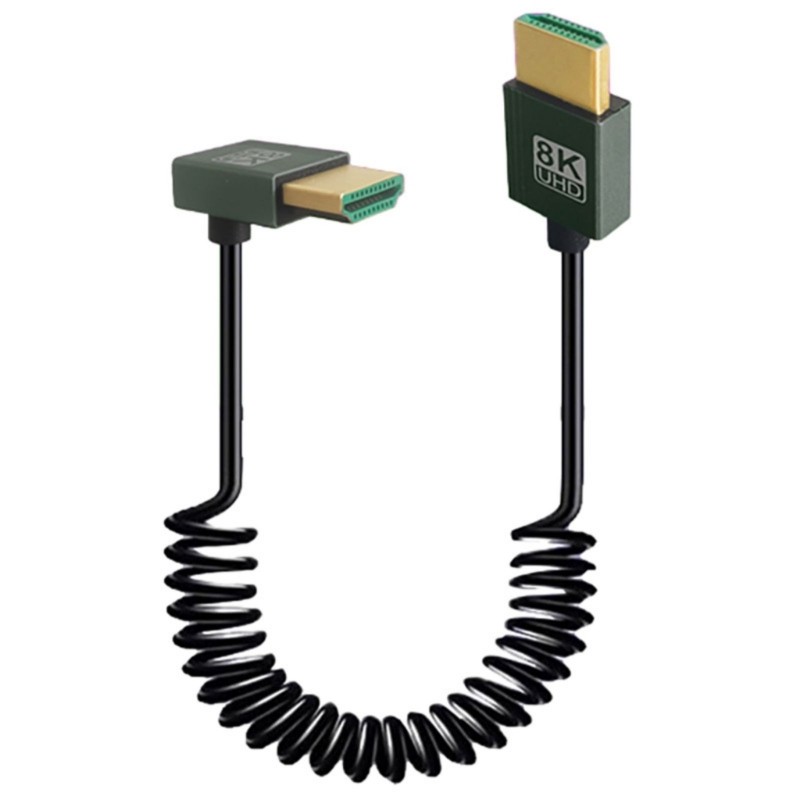 Cáp cuộn tương thích HDMI tốc độ nhanh GODD 8K Linh hoạt 48Gbps HDMI tương thích 2 1 Dây Hỗ trợ và 4K 120Hz cho máy ảnh