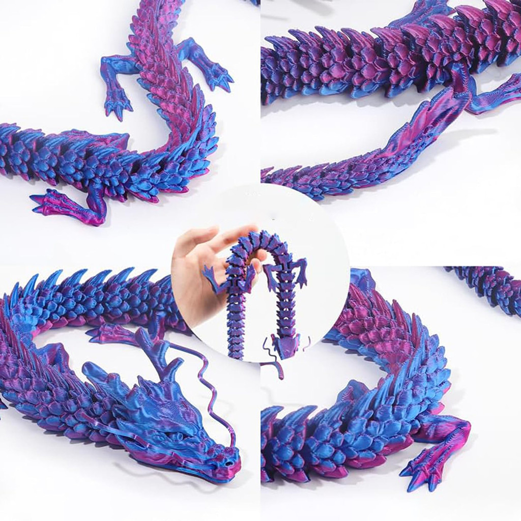 Nhân vật rồng thần thoại in 3D Mô phỏng mạnh mẽ và bền bỉ Đồ trang trí rồng Trung Quốc