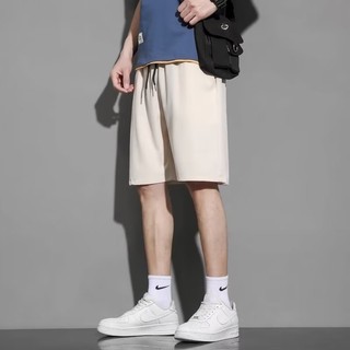 Quần short mỏng khô nhanh mùa hè dành cho nam CGF, quần bóng rổ thể thao thông thường bằng lụa băng thẳng rộng