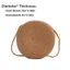 Túi Rơm AWNGD, Túi Xách Ống Hút Tròn Handmade, Ví Đựng Tiền Xu Dệt Ống Hút Túi Đeo Vai Nữ Cô Gái
