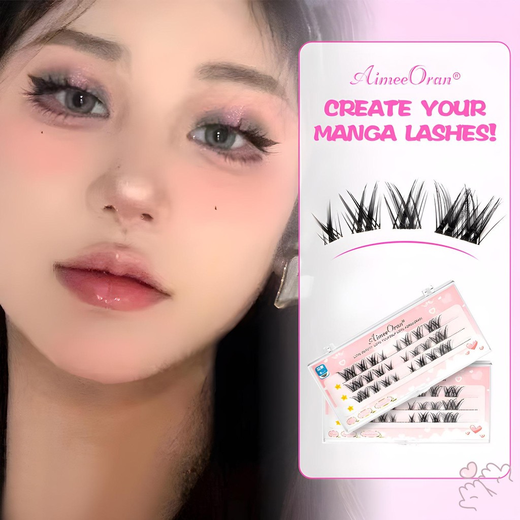 IOIIK Lông mi giả hoang dã có giường kéo dài lông mi Wisps