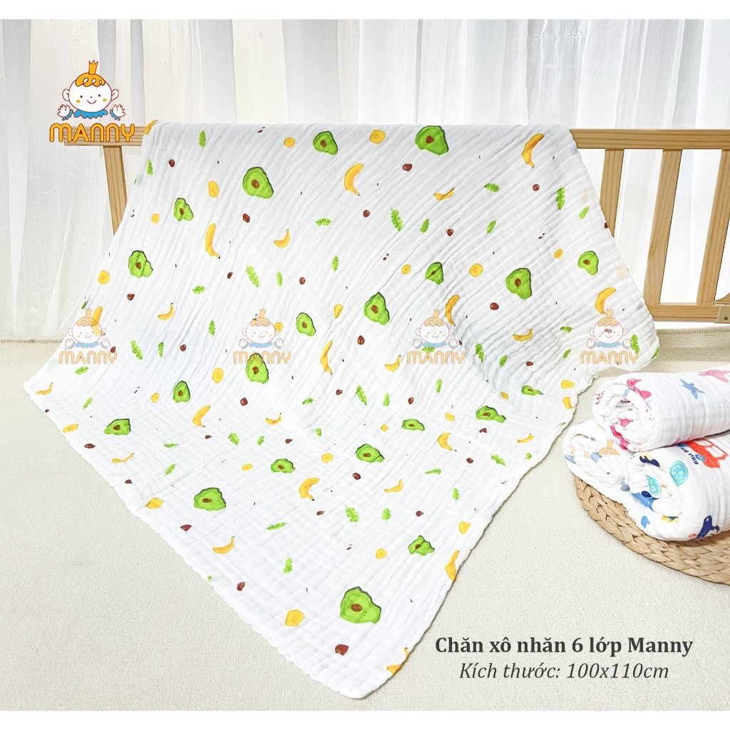 Khăn Xô Tắm 6 Lớp Xịn Xuất Nhật, Chăn Lau Người Cho Bé Yêu
