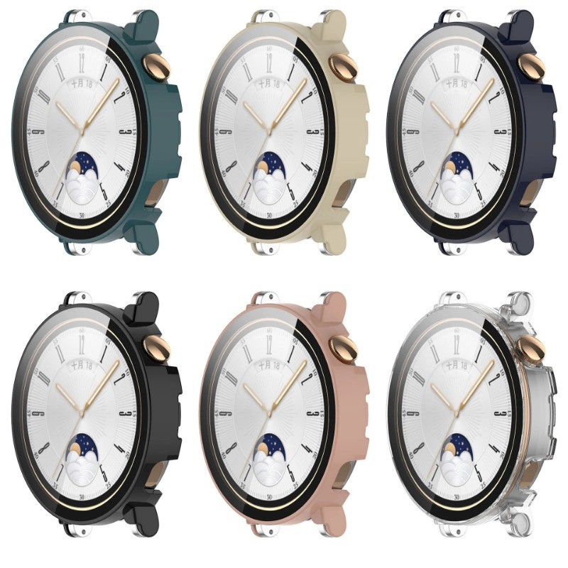 Huawei WatchGT5 WatchGT4 GT4 GT5 PC cứng chất lượng cao + Kính cường lực Phim cho Huawei Watch GT 5 4 41mm 46mm Chống trầy xước Chống vân tay Bảo vệ màn hình đồng hồ thông minh