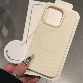 Ốp điện thoại silicon sóng thấm hút từ tính màu trơn sang trọng cho iPhone16 15 14 13 12 11 Pro MAX IXS MAX XR XS Bảo vệ camera chống sốc Ốp lưng mềm