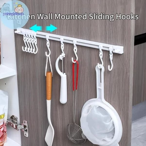 Pufangbliss Nhựa Theo Dõi Hàng Móc Chống Đấm Treo Tường Hàng Dài Móc Có Móc Có Thể Tháo Rời Móc Tủ Tự Dính VN