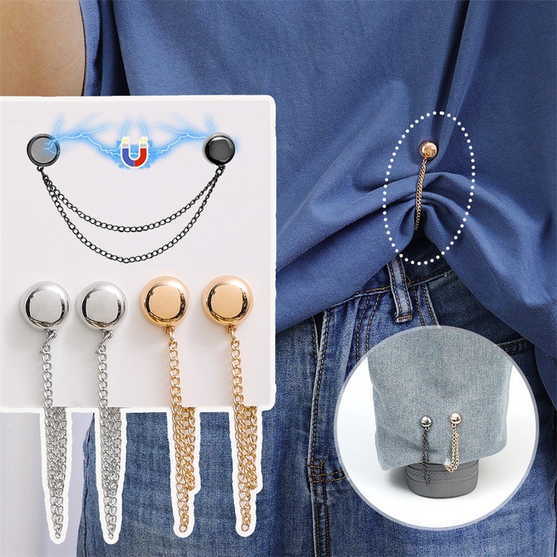 Kẹp quần áo từ tính đa chức năng - Trâm cài đa năng, từ tính, không ghim, Kẹp nút sức mạnh - Dành cho mũ trùm đầu, quần, còng và viền -Quần áo nữ Hijab Pins Trang trí