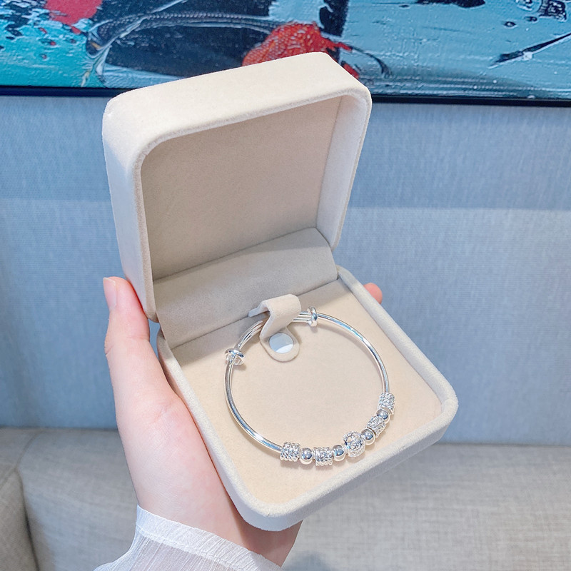 Thương hiệu phổ biến Bạc 925 Charm Hạt may mắn Lắc tay cho nữ vòng tay trang sức thời trang