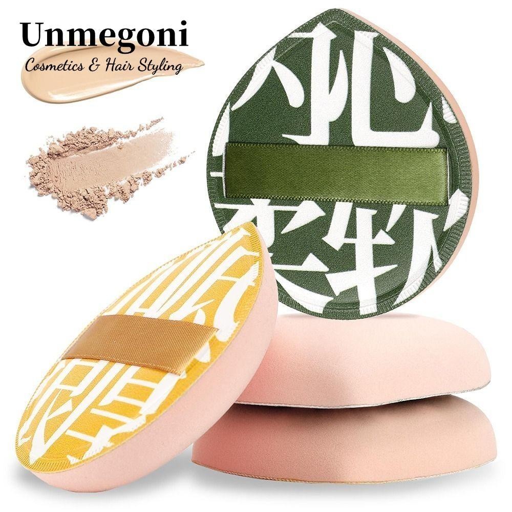 Unmegoni Puff Đệm Trang Điểm, Puff Xốp Trang Điểm Hàn Quốc Hình Tam Giác Mềm, Đệm Không Khí Có Thể Giặt Nhanh Khô Có Thể Tái Sử Dụng Cho Kem Lỏng Và Bột