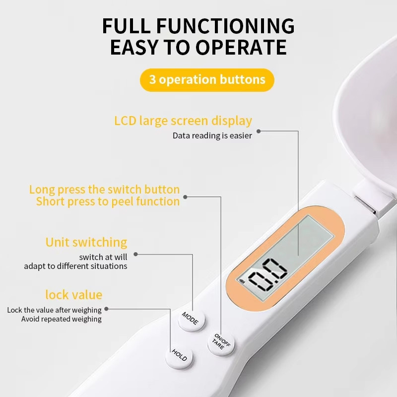 Cân Nhà Bếp Cân Thìa Kỹ Thuật Số Cân Thìa Đo Trọng Lượng 500g / 0.1g Mini Nhà Bếp Trọng Lượng Dụng Cụ Cho Sữa Cà Phê Đường
