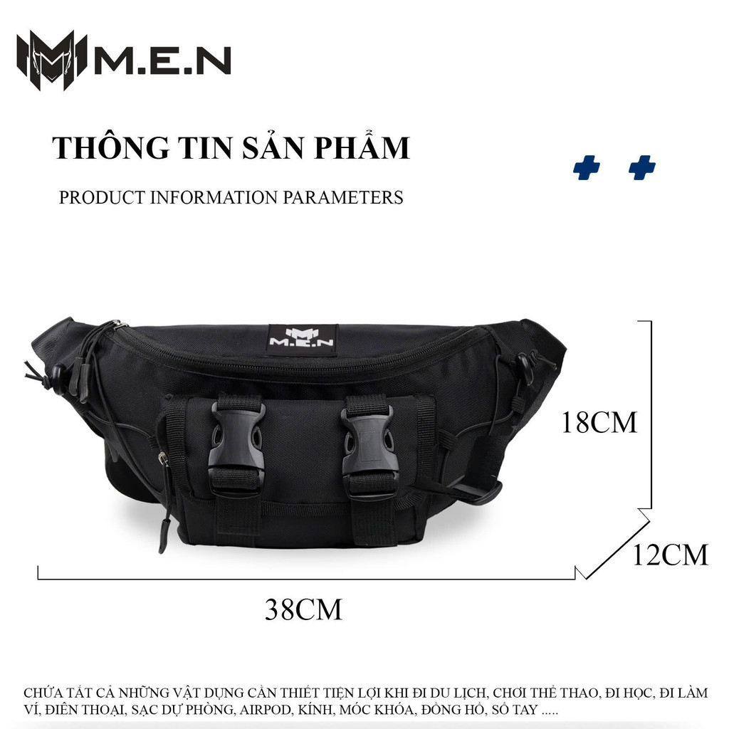 Túi đeo chéo nam nữ M.E.N D4 đen ngầu [GIÁ TẬN GỐC]