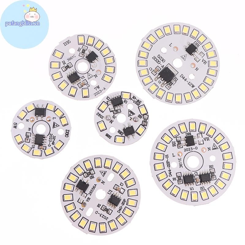 Pufangbliss Bóng Đèn AC 220V Downlight Chip Spotlight Bóng Đèn LED Miếng Dán Đèn SMD Tấm Mô-đun tròn Tấm nguồn sáng VN