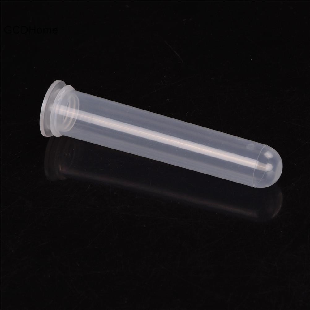 Gcdhome 10 chiếc 20ml Ống nghiệm nhựa Ống ly tâm Đáy tròn HOT