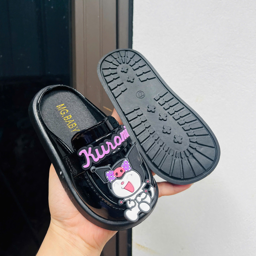 sục cho bé gái dép bít mũi cho bé êm chân chống trượt da PU mềm êm chân thời trang thu đông từ 2 tuổi Kuromi6609