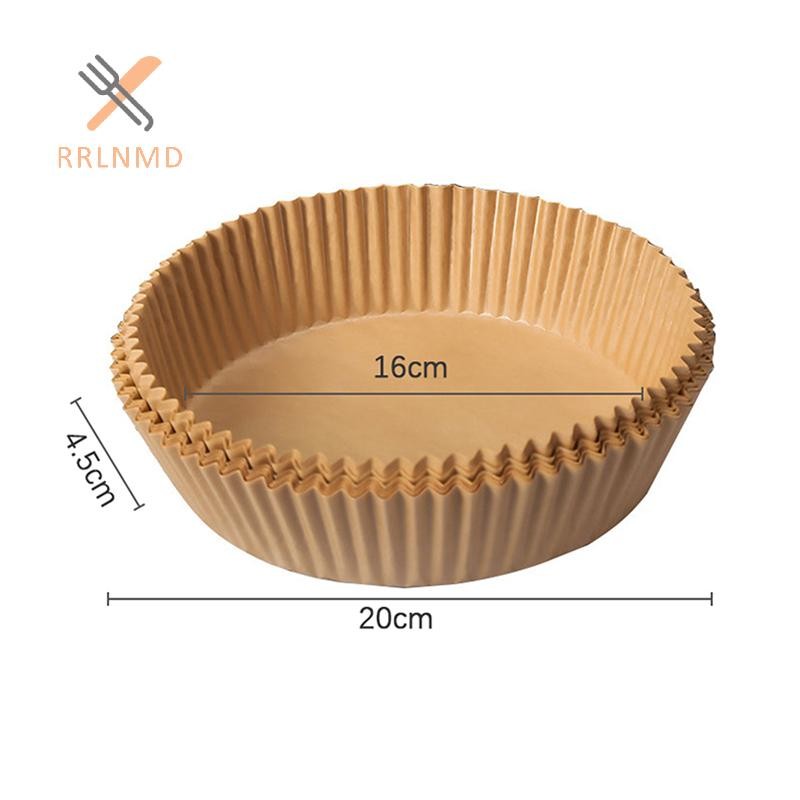 Rrlnmd 50 Chiếc Nồi Chiên Không Khí Dùng Một Lần Giấy Lót Khay Giấy Chống Dầu Thảm Nướng Bánh Chống Dính MỚI